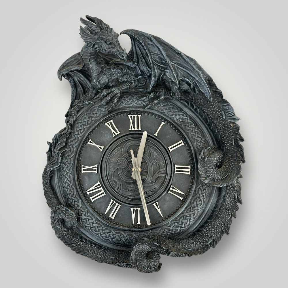 Penhurst Dragon Clock - Gothic Medieval By artist Liam Manchester TESTED & WORKS